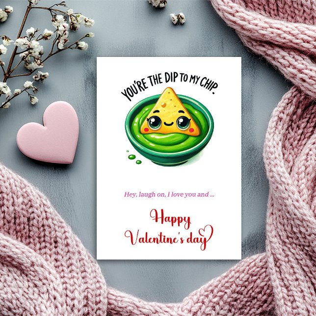 Carte de la Saint-Valentin drôle Cartoon Fruits Am (Cute Funny Valentine Card Cartoon Fruits Love)