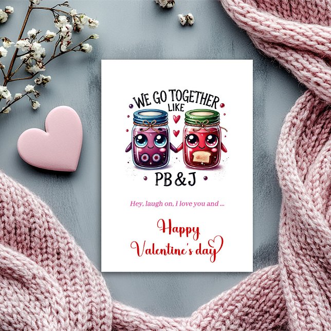 Carte de la Saint-Valentin drôle Cartoon Nourritur (Cute Funny Valentine Card Cartoon Food Love)