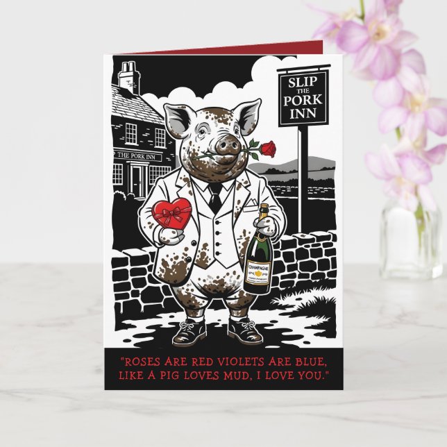 Carte de la Saint-Valentin drôle et mignonne de co (Orchidée)