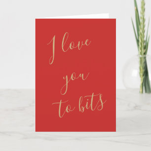 Carte de la Saint-Valentin drôle Je t'aime à la fo