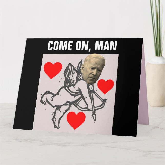 CARTE DE LA SAINT-VALENTIN DRÔLE JOE BIDEN (Devant)