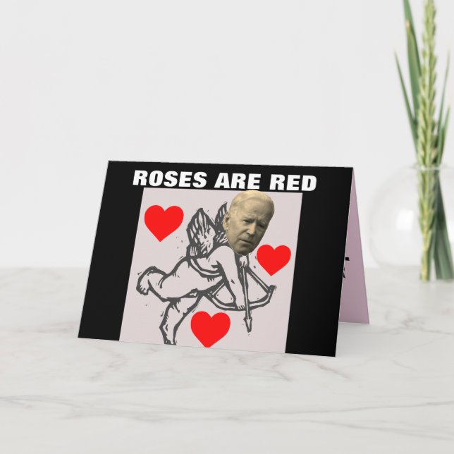 CARTE DE LA SAINT-VALENTIN DRÔLE JOE BIDEN (Devant)