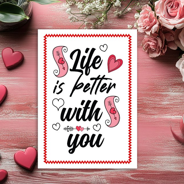 Carte de la Saint-Valentin drôle pour lui Sketch S (Funny Love Quote Valentine Card for Him Sketch Style)