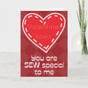 Carte de la Saint-Valentin drôle spéciale à coudre