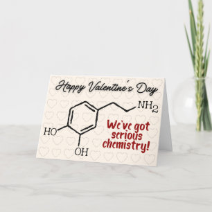 Carte de la Saint-Valentin drôle sur la chimie de 
