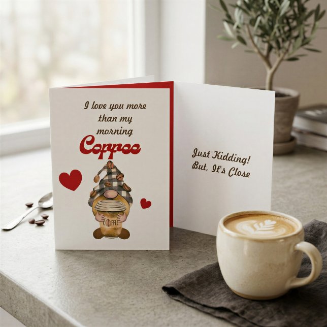Carte de la Saint-Valentin drôle sur le café – Mai (Créateur téléchargé)