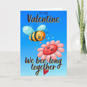Carte de la Saint-Valentin drôle We Bee-long Toget