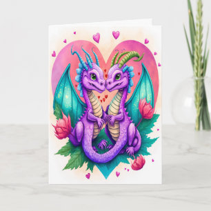 Carte de la Saint-Valentin du Couple de Dragons Vi