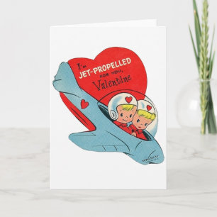 Carte de la Saint-Valentin du pilote propulsé par 