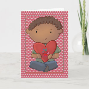 Carte de la Saint-Valentin d'un jeune garçon à sa 