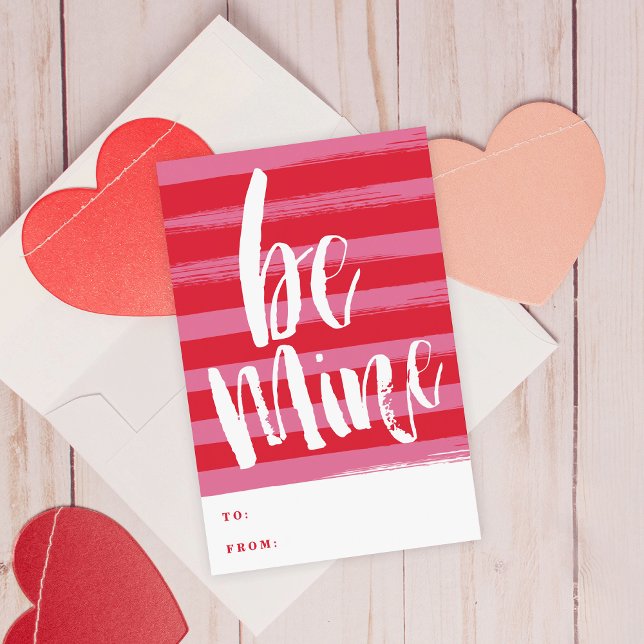 Carte de la Saint-Valentin en classe à rayures pei (Créateur téléchargé)