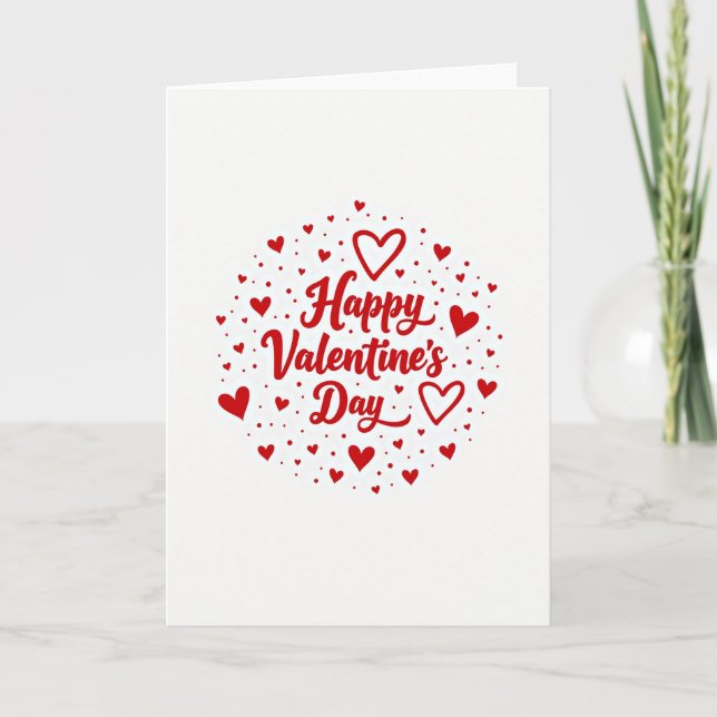 Carte de la Saint-Valentin en écriture romantique  (Devant)