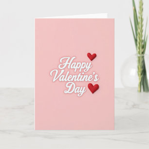 Carte de la Saint-Valentin en feutre minimaliste