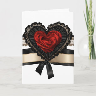 Carte de la Saint-Valentin en forme de cœur avec r