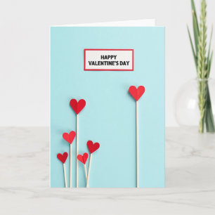 Carte de la Saint-Valentin en papier à coeurs roug