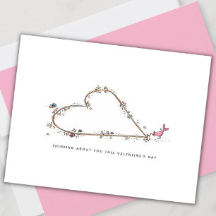 Carte de la Saint-Valentin "En pensant à vous"