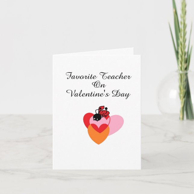 Carte de la Saint-Valentin : Enseignant préféré  (Devant)