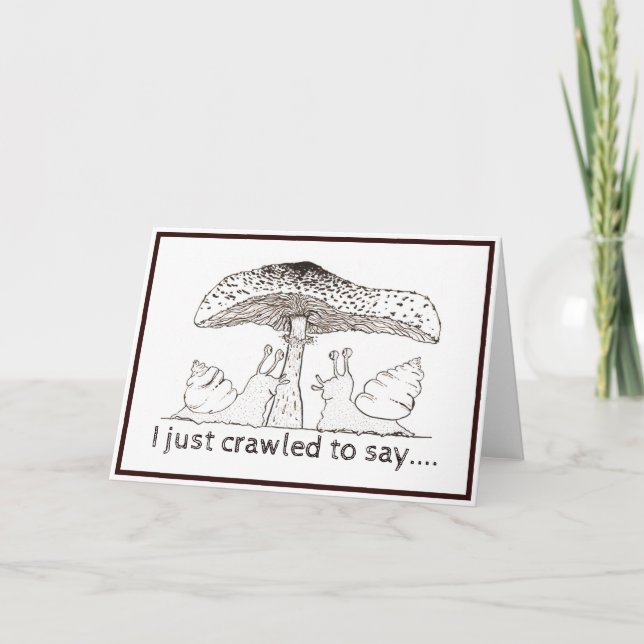 Carte de la Saint-Valentin escargot (Devant)