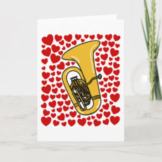 Carte de la Saint-Valentin et d'anniversaire Tuba 