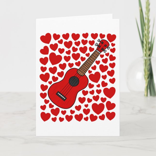 Carte de la Saint-Valentin et d'anniversaire Ukule (Devant)