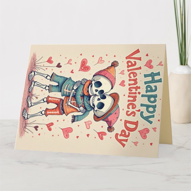 Carte de la Saint-Valentin Étreinte Éternelle (Devant)