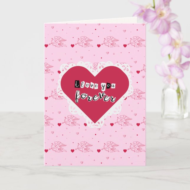 Carte de la Saint-Valentin faite main Je t'aime po (Orchidée)