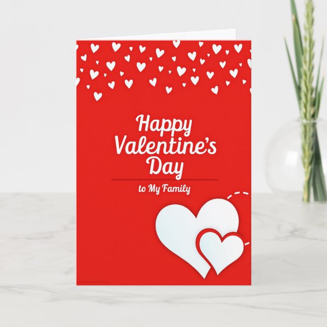 Carte de la Saint-Valentin familiale sincère (Devant)