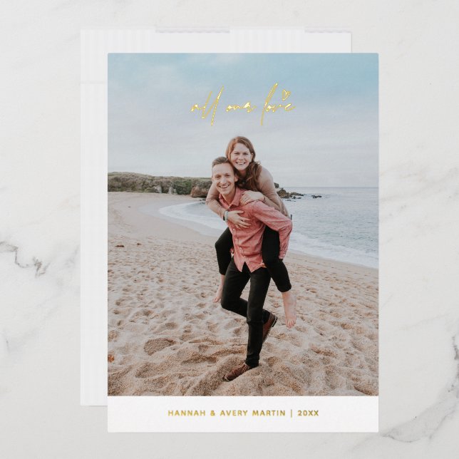 Carte de la Saint-Valentin Foil All Our Love - Bla (Enveloppe)