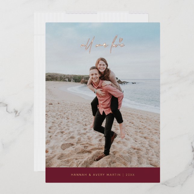 Carte de la Saint-Valentin Foil All Our Love - Plu (Enveloppe)
