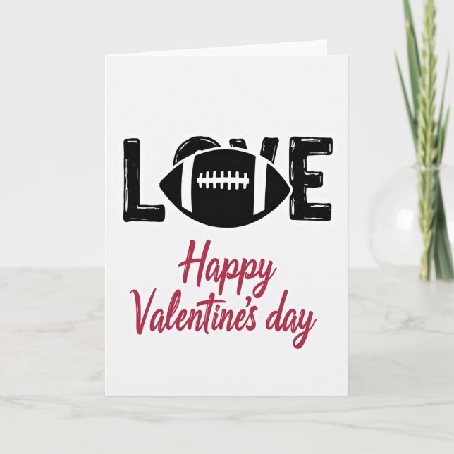 Carte de la Saint-Valentin Football Amour (Devant)
