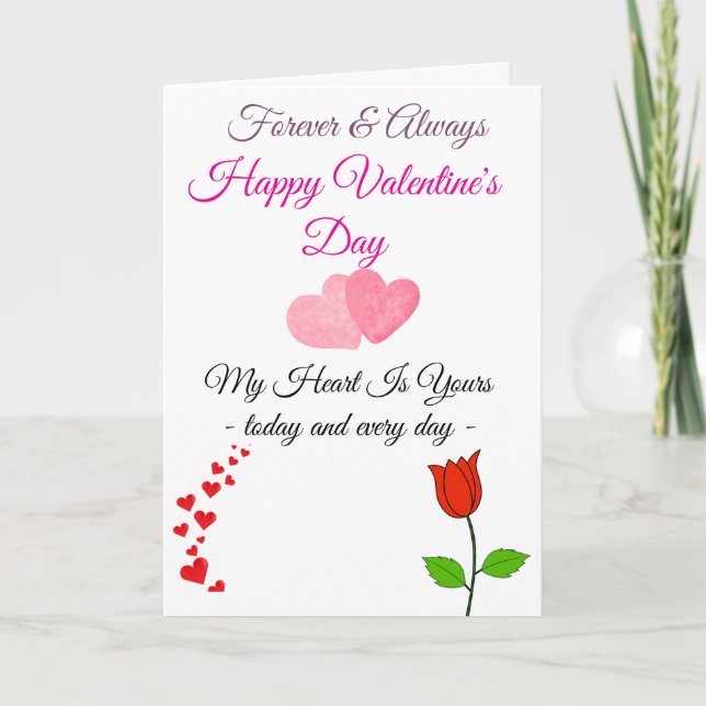 Carte de la Saint-Valentin Forever & Always – Joyu (Devant)
