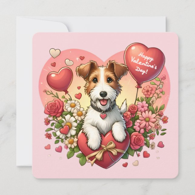 Carte de la Saint-Valentin - Fox Terrier (Devant)