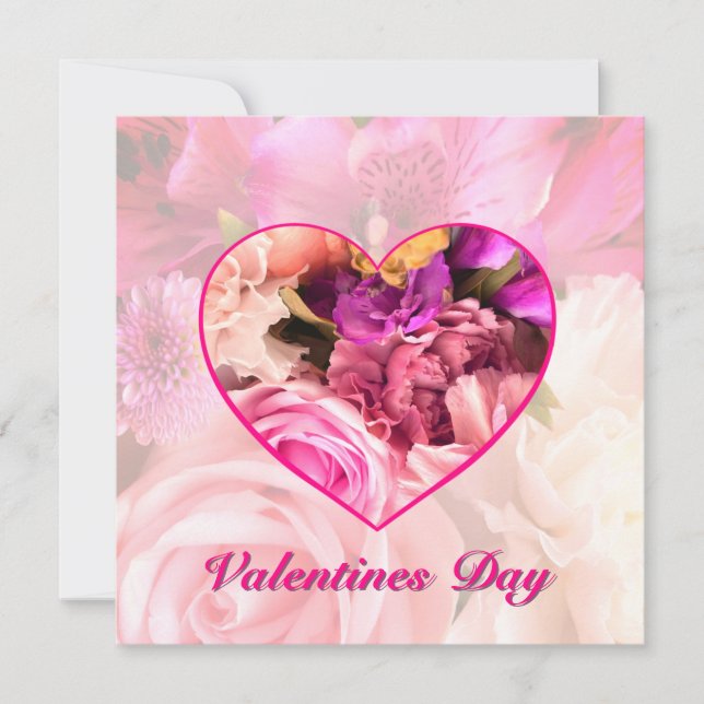 Carte de la Saint-Valentin Fuchsia Rose (Devant)