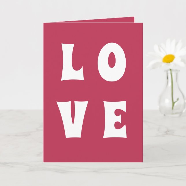 Carte de la Saint-Valentin Fun Cherry Magenta Love (Petite plante)