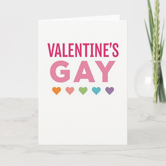 Carte de la Saint-Valentin Gay (Devant)