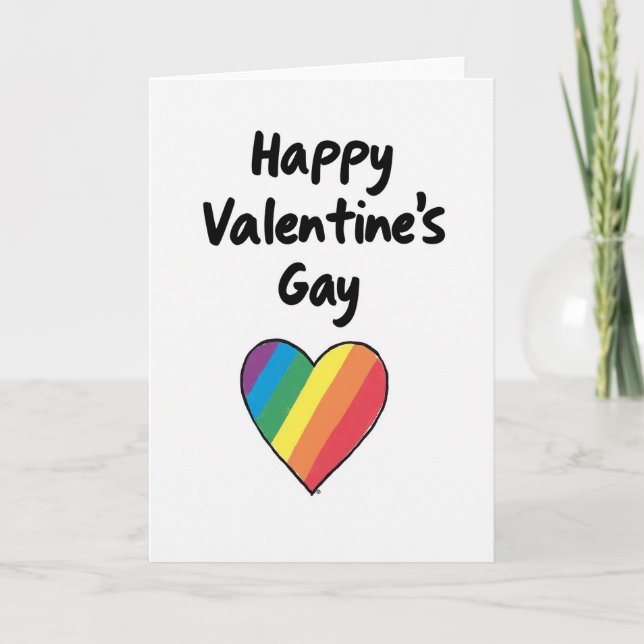 Carte de la Saint-Valentin Gay Joyeuse (Devant)