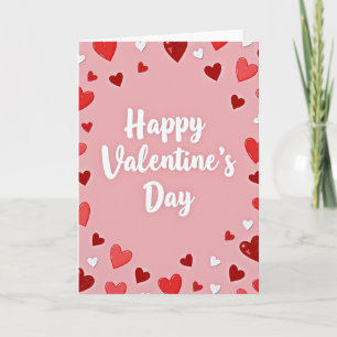 Carte de la Saint-Valentin Glitter Hearts