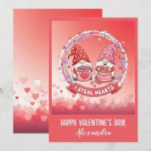 Carte de la Saint-Valentin Gnome drôle personnalis