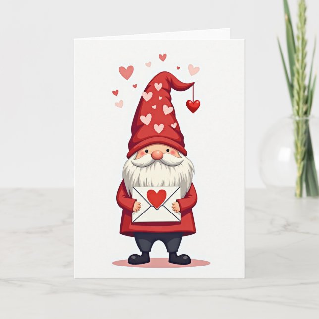 Carte de la Saint-Valentin Gnome Mignon (Devant)