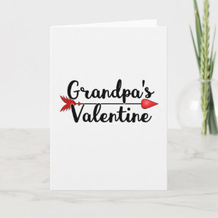 Carte de la Saint-Valentin Grand-Père avec Flèche