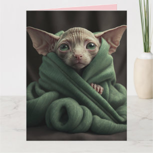 CARTE DE LA SAINT-VALENTIN GRANDE POUR CHAT SPHYNX