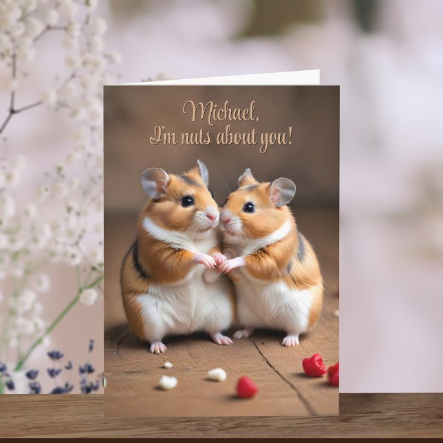 Carte de la Saint-Valentin Hamster Fou Amoureux de (Créateur téléchargé)