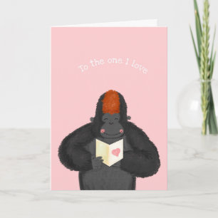 Carte de la Saint-Valentin Happy Gorilla