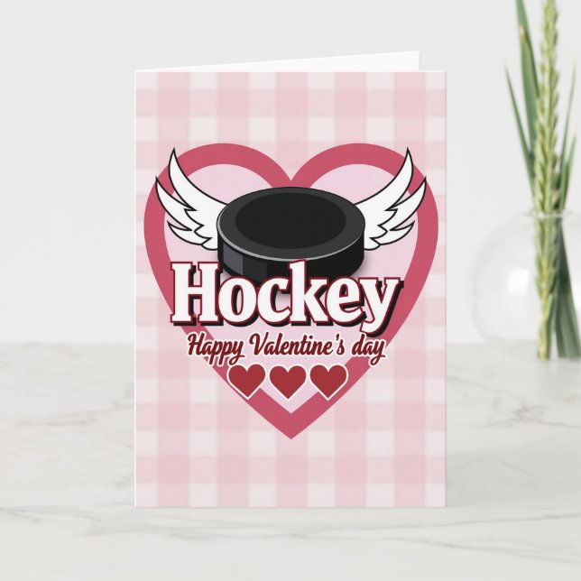 Carte de la Saint-Valentin Hockey Amour (Devant)