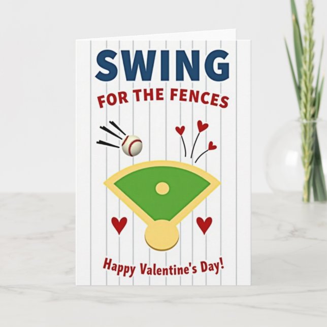 Carte de la Saint-Valentin Home Run Love (Devant)