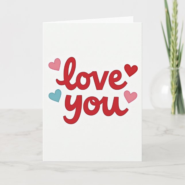 Carte de la Saint-Valentin Je t'aime (Devant)
