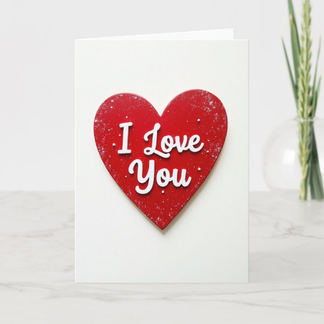 Carte de la Saint-Valentin Je T'Aime (Devant)