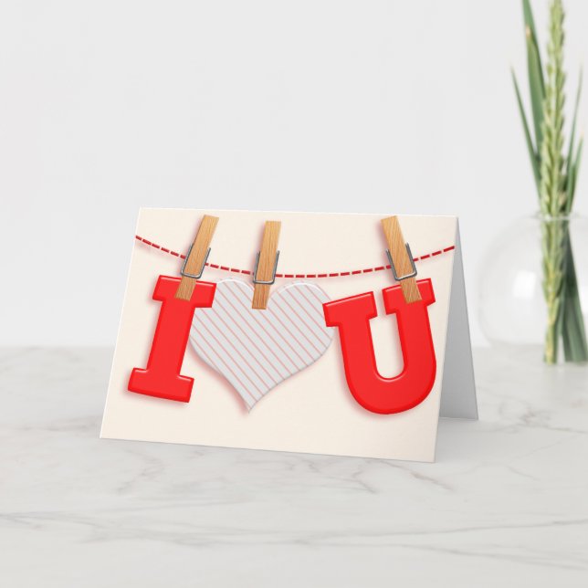 Carte de la Saint-Valentin 'Je t'aime d'amitié' (Devant)