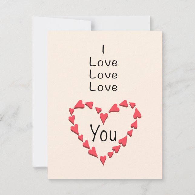 Carte de la Saint-Valentin Je T'Aime Je T'Aime (Devant)
