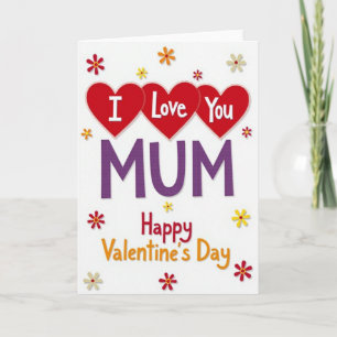 Carte de la Saint-Valentin Je T'Aime Maman